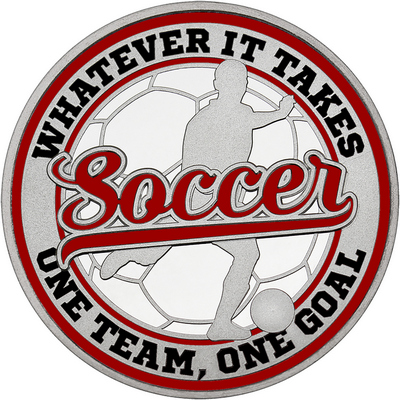 Maroon "Soccer" with Maroon Outer Circular Borders